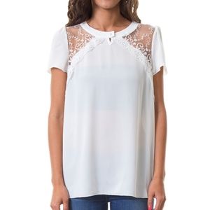 New white lace detail clasy top. S,M,L